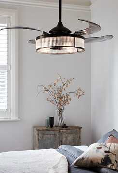 ventilateur plafond rétractable corbelle fanaway